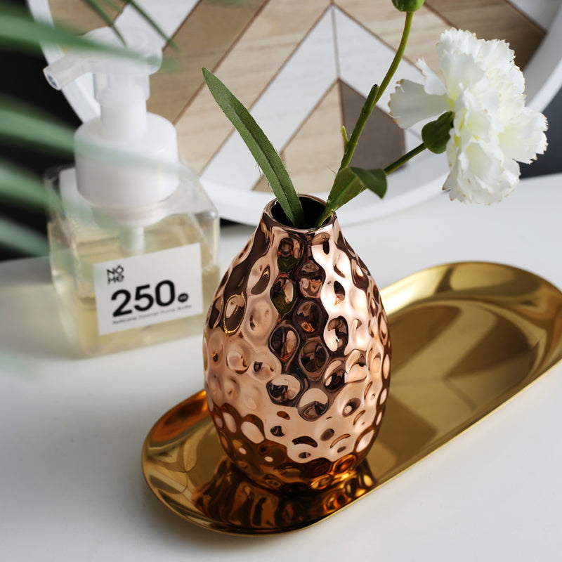 Home TV Entrance Ceramic Electroplating Vase Decoration Ornament