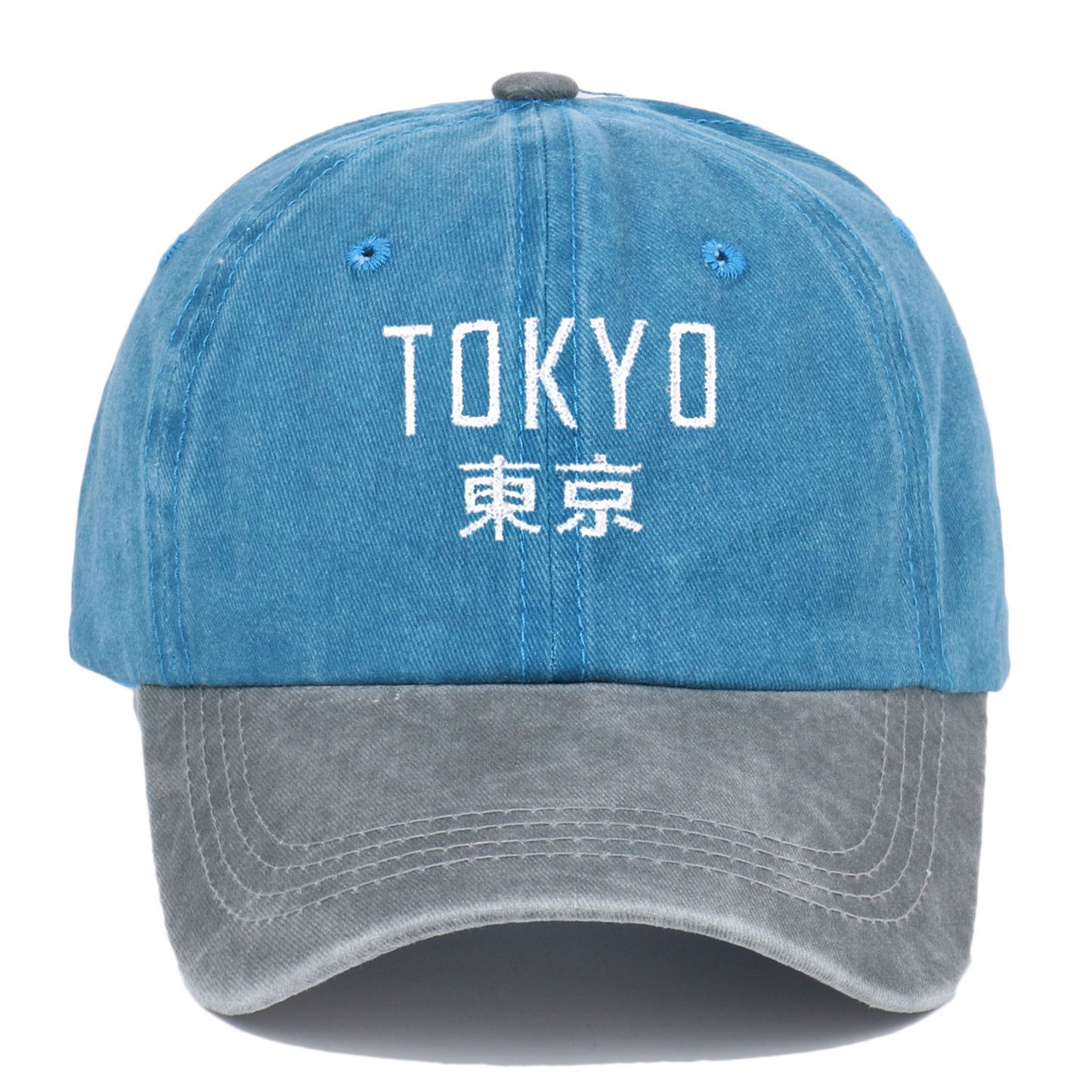 New Retro Washed Simple Tokyo Letters Hat