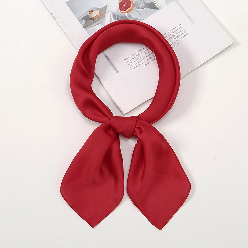 Simple And Versatile Satin Plain Handkerchief