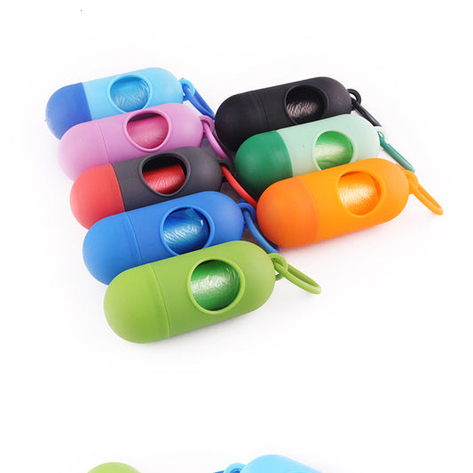 Portable Pill Garbage Box Poop Picking Bag Dog Set