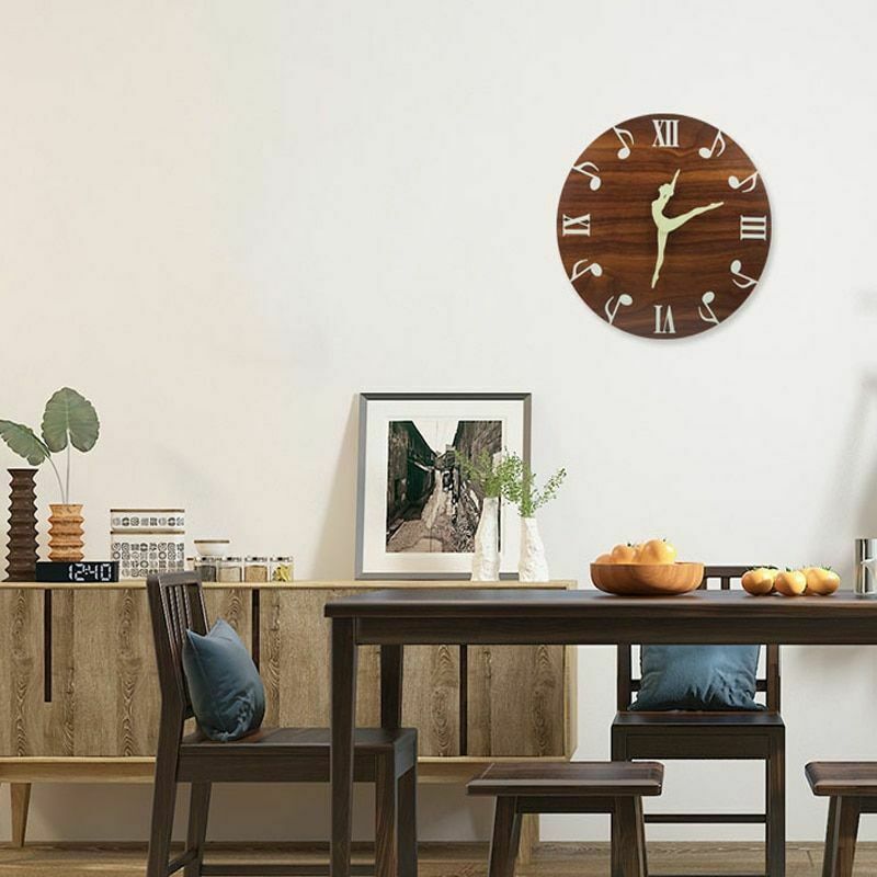 Luminous Simple Quartz Mute Wooden Wall Clock