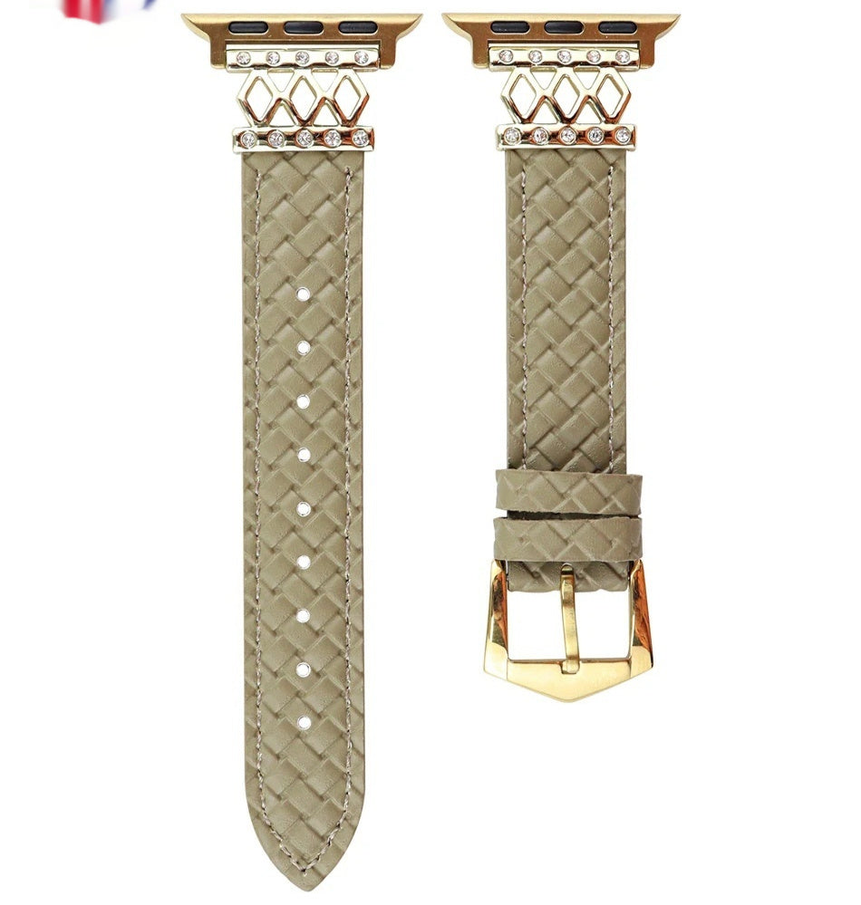 Watch Diamond Design Classic Style Genuine Leather Women's Watch Strap