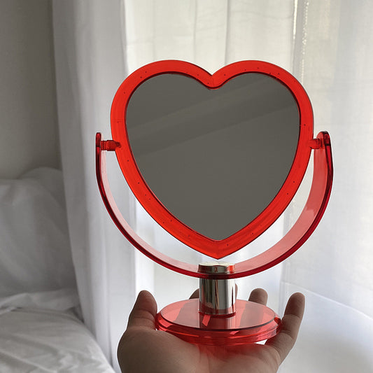 Love Acrylic Desktop Double Sided Makeup Mirror