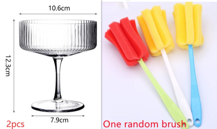 Light Luxury Vertical Striped Cocktail Glass