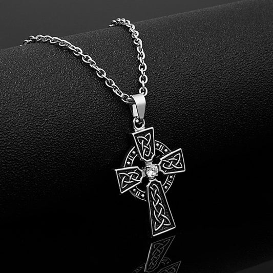 Fashion Personality Pattern Men's Cross Necklace