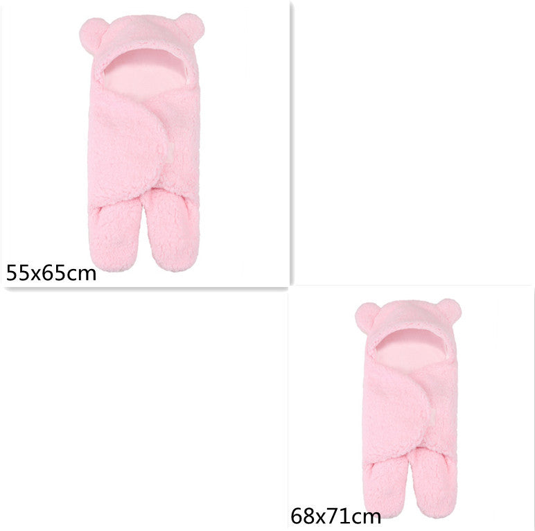 Lamb Plush Sleeping Bag Newborn Baby Swaddling Quilt