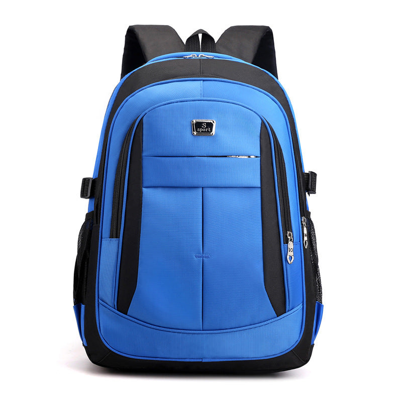 Mens Backpack Fashion Travel Computer College Student Bag Solid Color College Student Bag