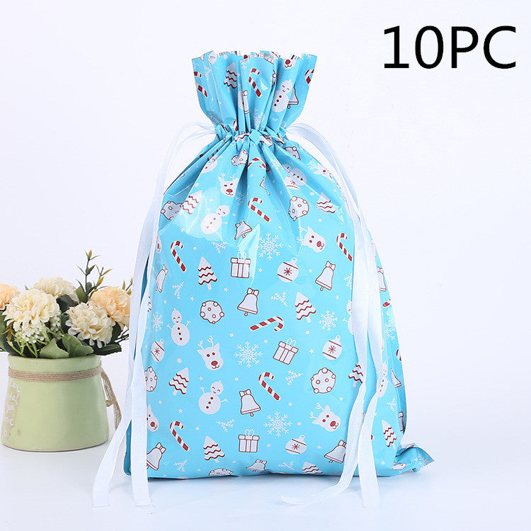 Christmas Gift Wrapping Bag Drawstring Decoration