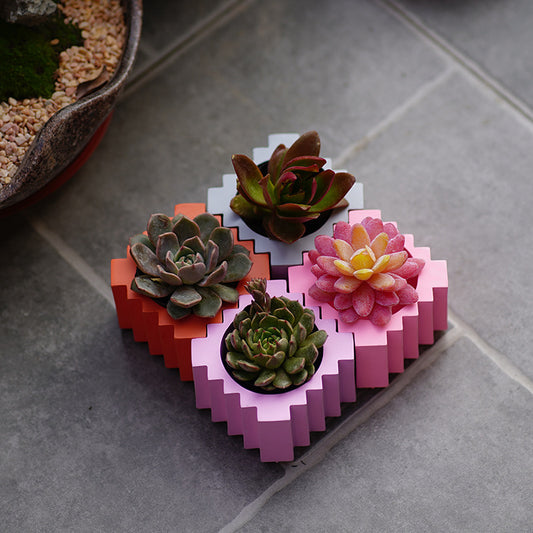 Creative Simple Succulent Square Flower Pot Gardening Decorations