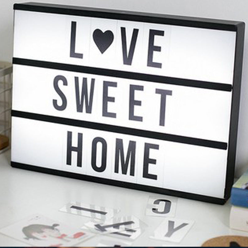 LED creative letter A4 light box