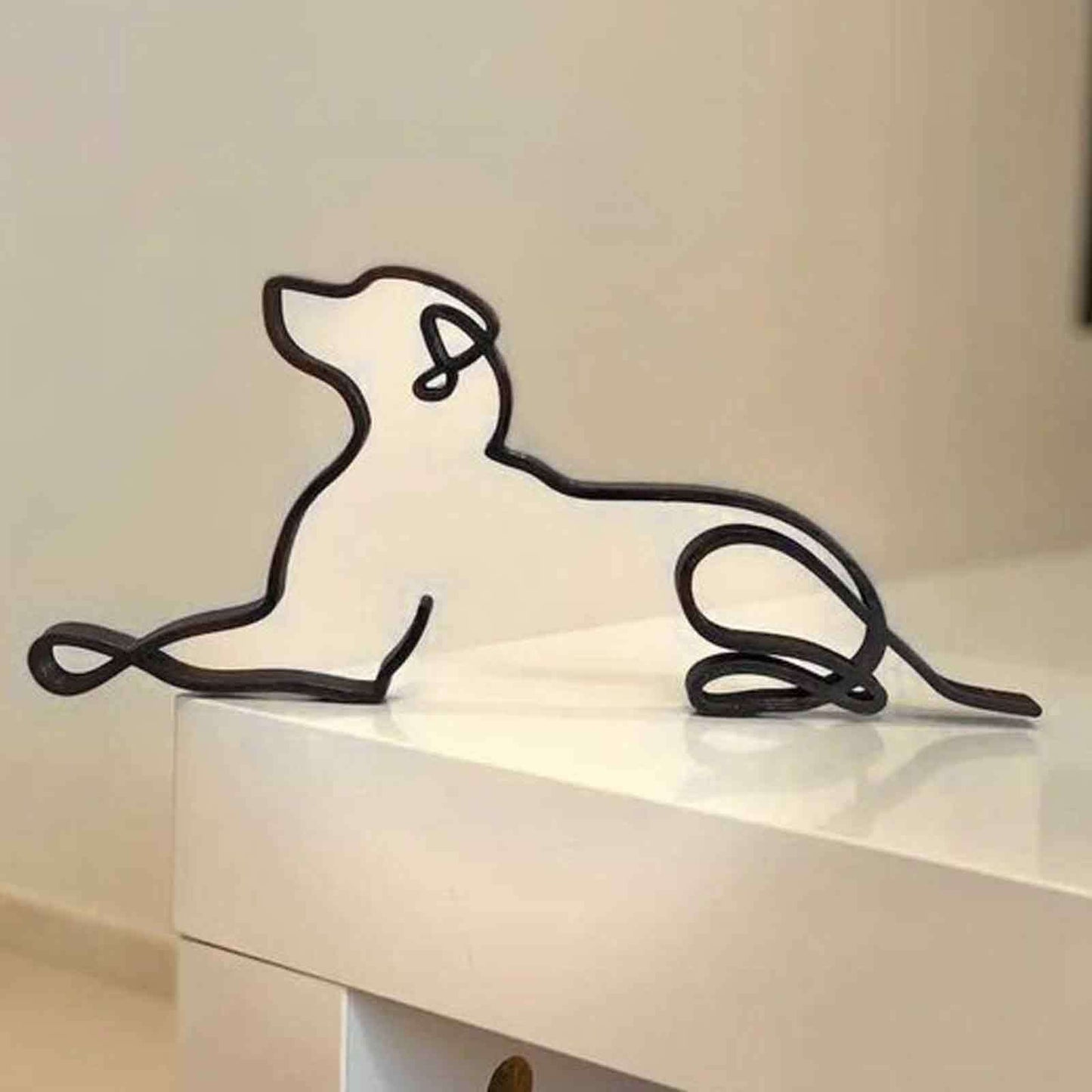 Dog Personality Animal Metal Sculpture Ornament