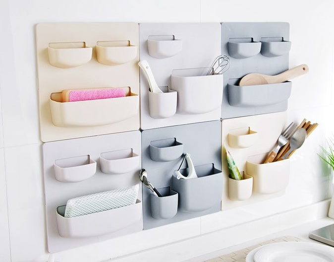 Multi-Function Punch-free Wall Hanging Storage Rack Kitchen Tools