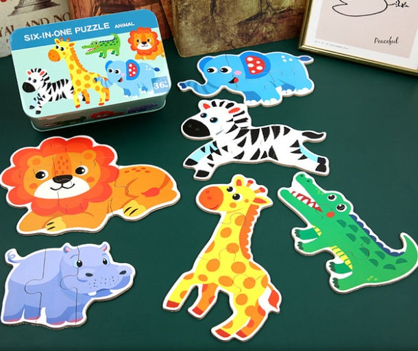 Children's wooden puzzle toys