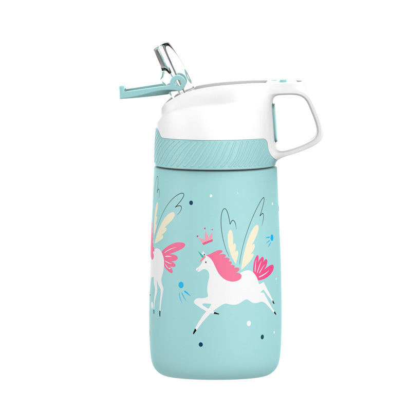 Children's Vacuum Kettle Cute Dinosaur Drawing Thermos