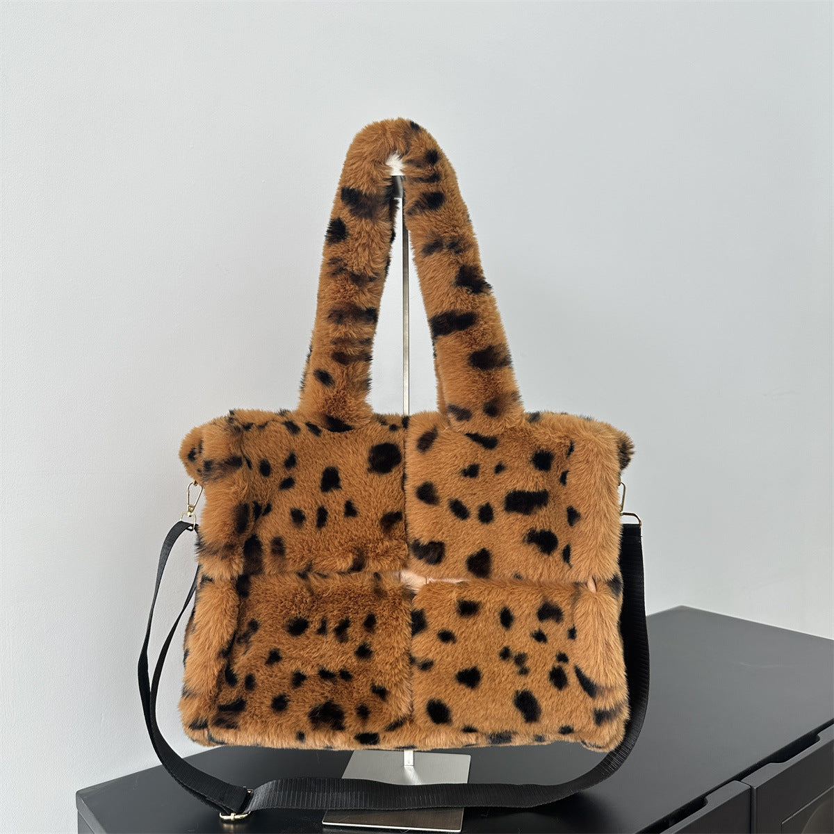 Leopard Print Tote Shoulder Messenger Bag Large Capacity