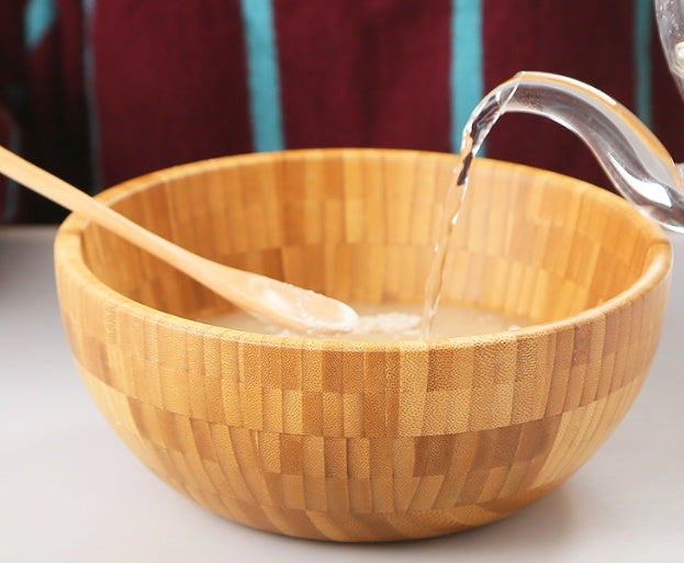 Household Salad Wooden Bowl Stirring Chinese Medicine Mask Bamboo Bowl Bamboo Wooden Large And Noodles Wooden Basin Lettering