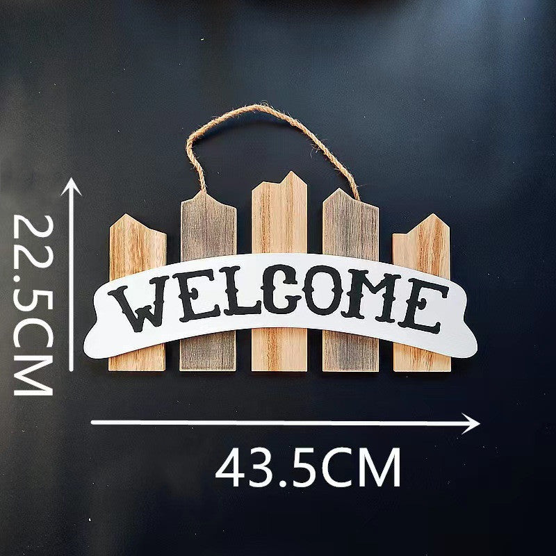 Creative Wooden Welcome Card Coffee Shop Tea House