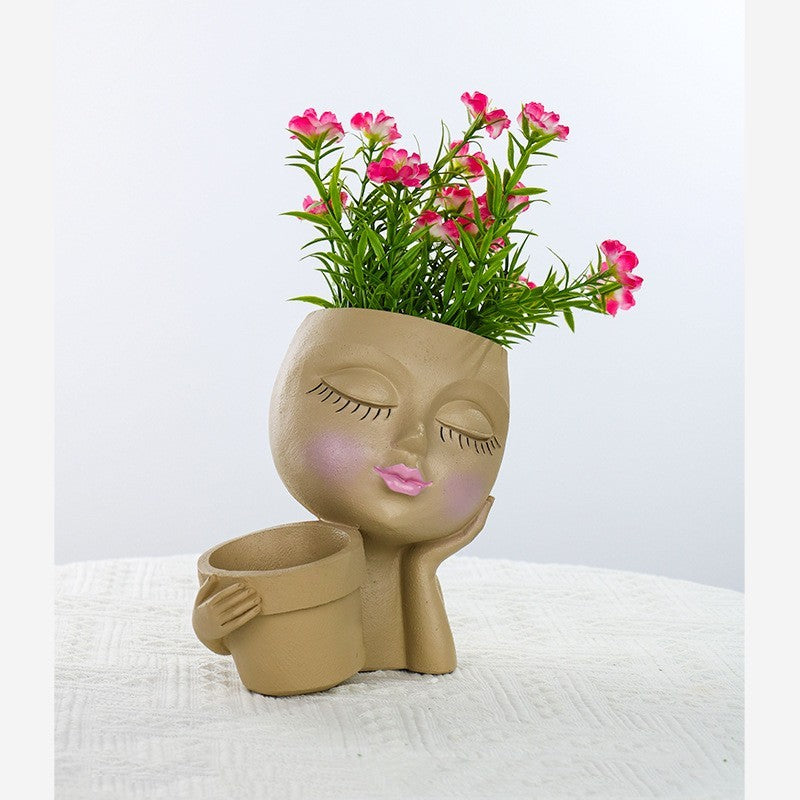 European Gardening Fleshy Resin Flowerpot