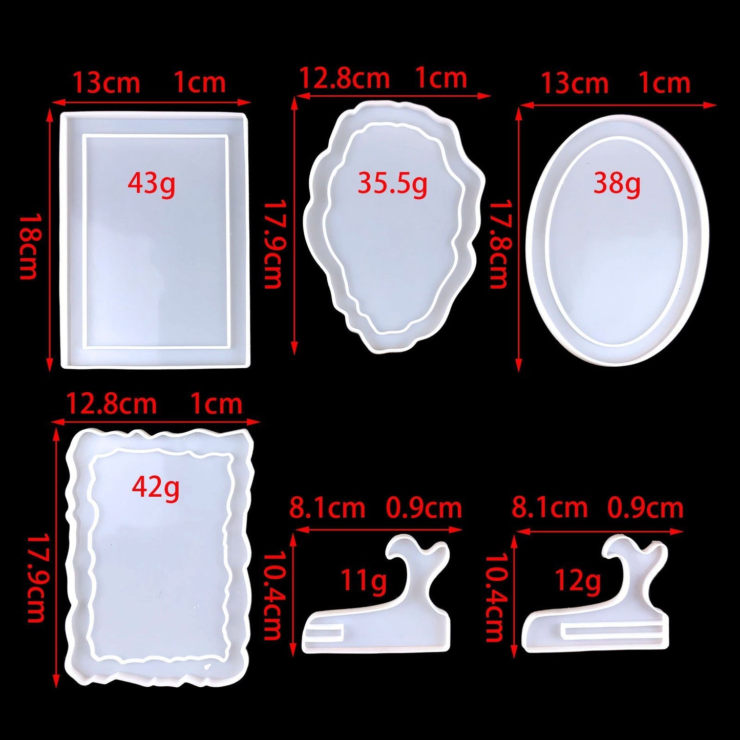 Photo Frame Epoxy Mould Square Round Wave