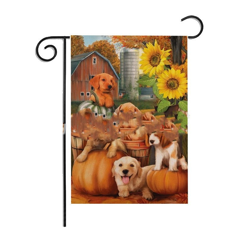 Halloween pumpkin pattern garden flag