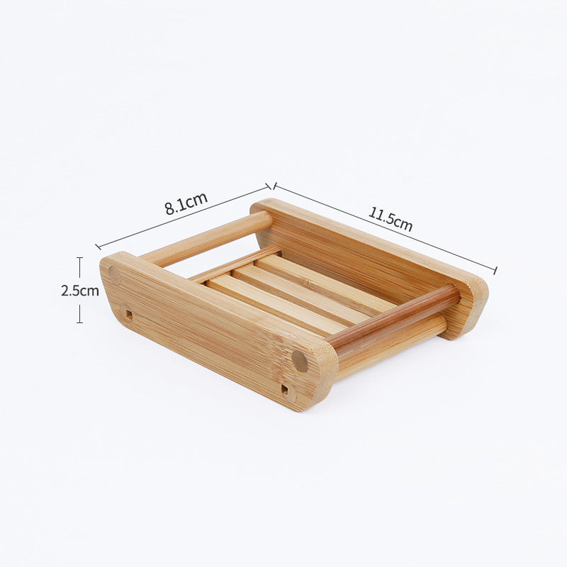 Bamboo and wood drain soap box soap dish