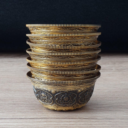 Thick Copper Supply Cup Eight Auspicious Ornaments