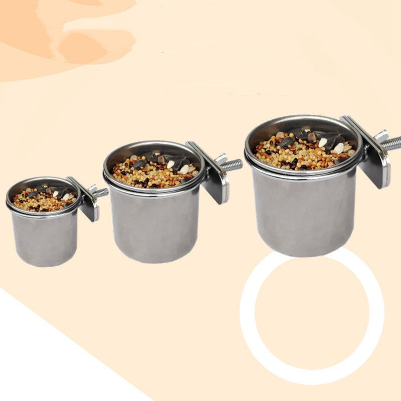 Stainless Steel Food Bowl Anti-bite Trough Water Basin