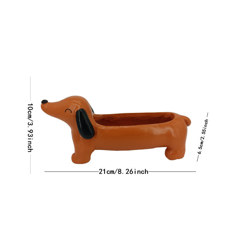 Outdoor Garden Garden Sausage Dog Flowerpot