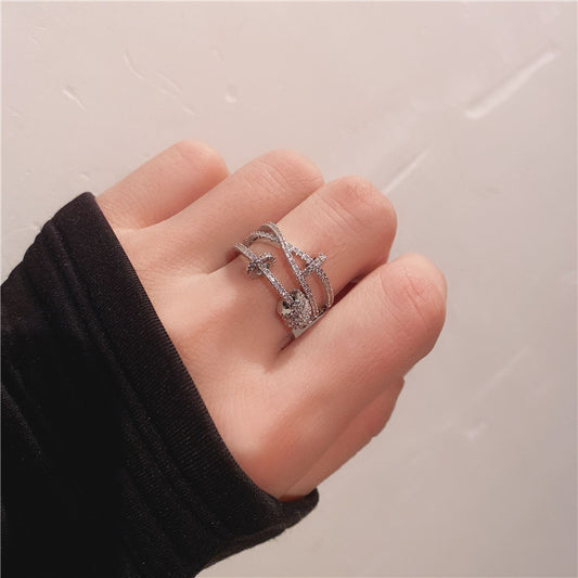 Time To Revolve Cross Ring Index Finger Ring