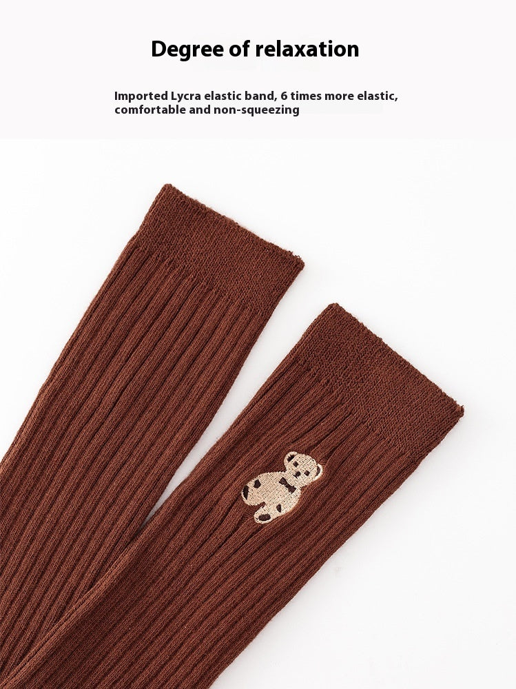 Little Bear Children Autumn Thin Mid-calf Length Socks