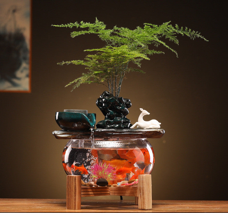 Household Fortune Fish Tank Mini Fish Basin