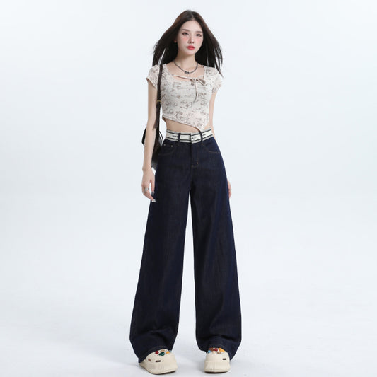 Fashion Women's Summer Wide Leg Mop Pants