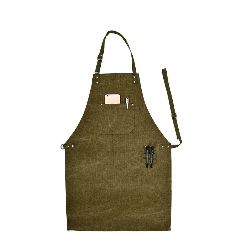 Barber Baking Coffee Shop Gardening Thickened Canvas Apron