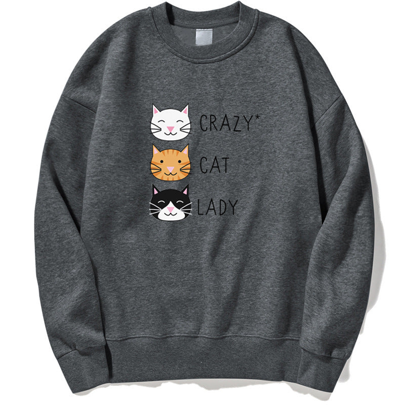 Crazy Cat Women's Funny Cute Sweatshirt