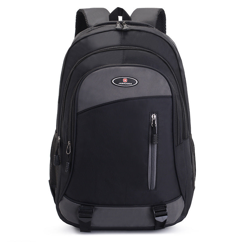 Mens Backpack Fashion Travel Computer College Student Bag Solid Color College Student Bag