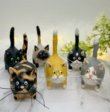 Cute Cat Resin Ornaments Handicraft Decoration