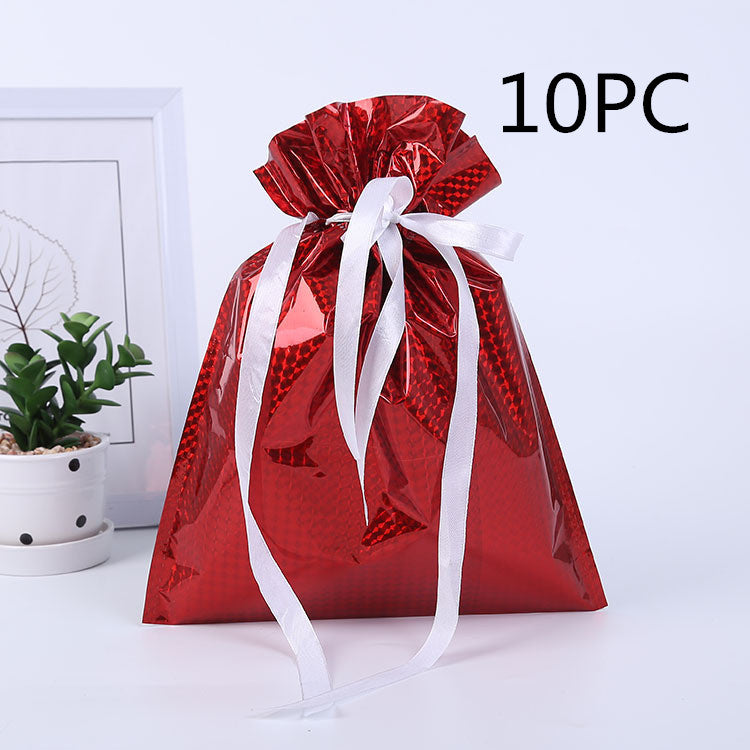 Christmas Gift Wrapping Bag Drawstring Decoration