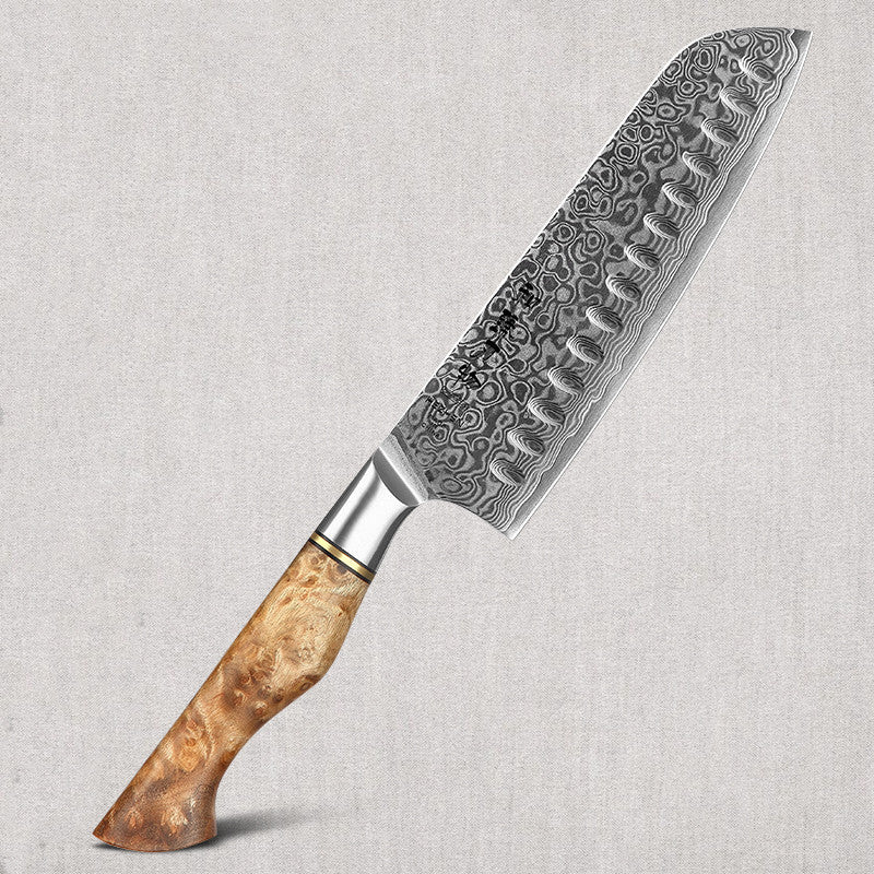 Damascus steel kitchen knife