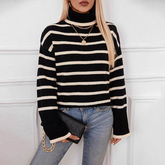 Knitted Pullover Sweater Autumn And Winter Turtleneck Sweater Women