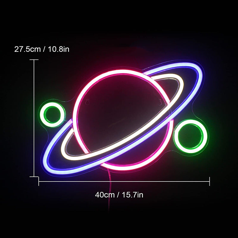 Planet Backboard Neon LED Wall Hanging