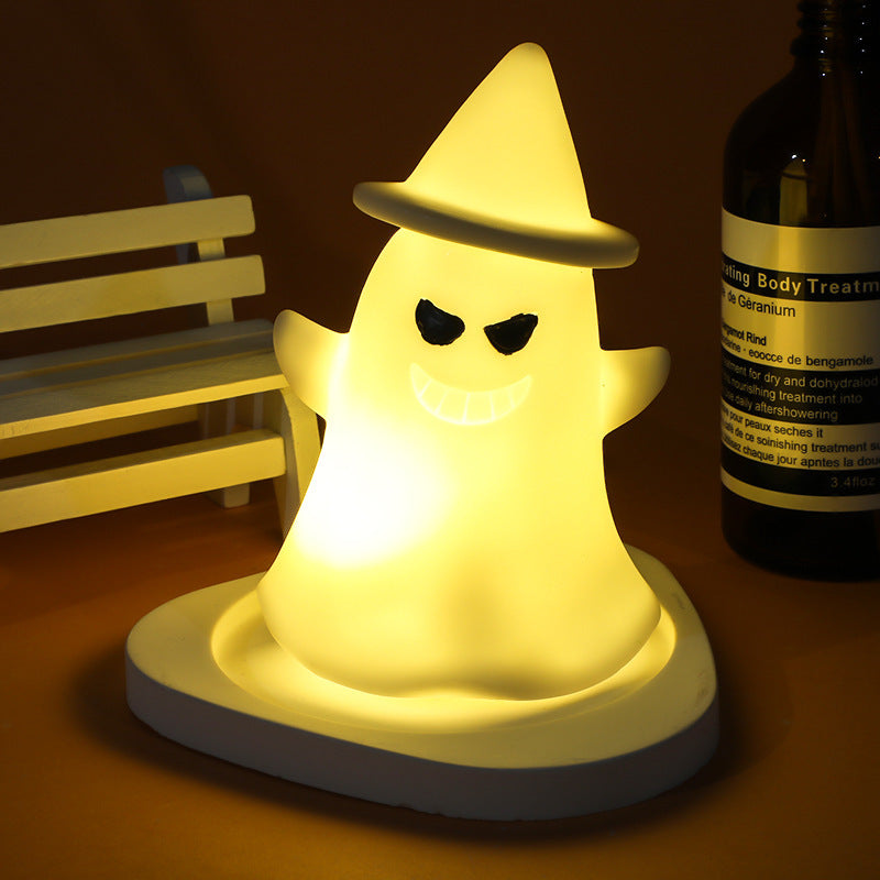 Halloween LED Glowing Cute Small Night Lamp Pumpkin Ghost Lamp Ornaments