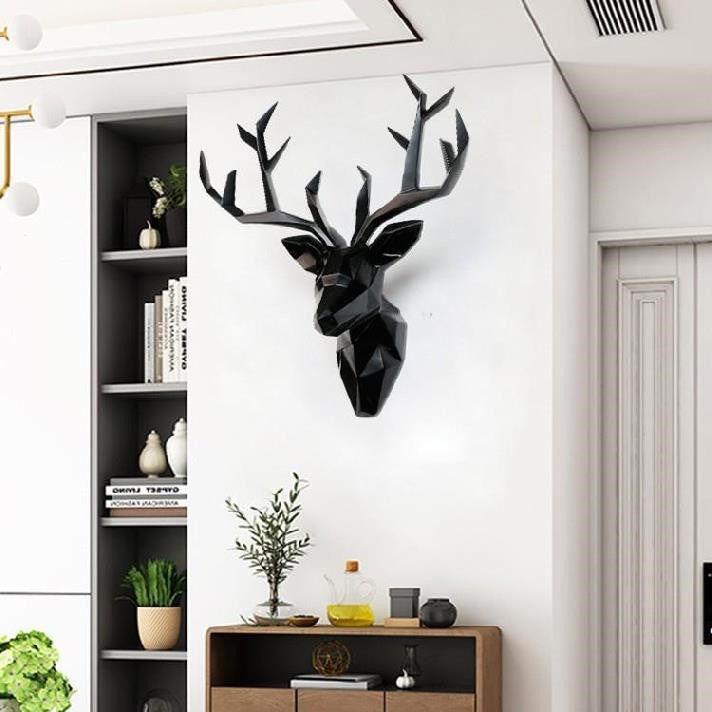 Retro European Creative Resin Animal Deer Head Ornament