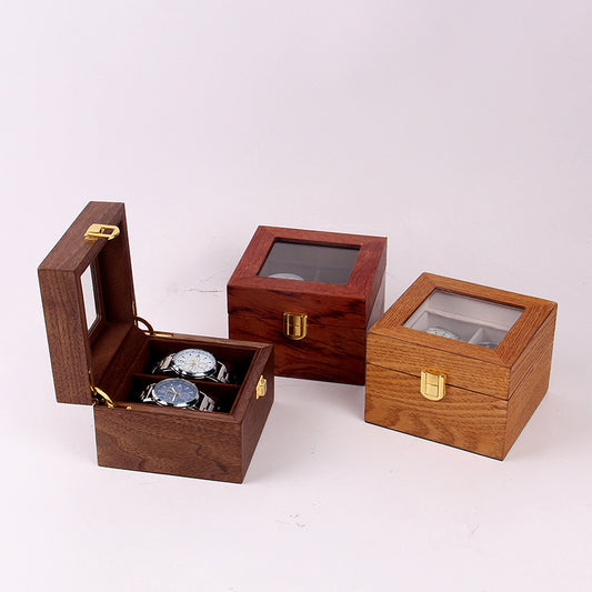 Wooden watch storage box