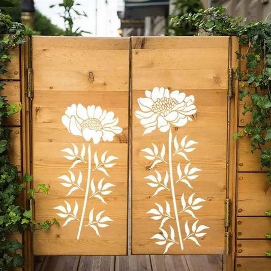 New Garden Fence Large Flower Template