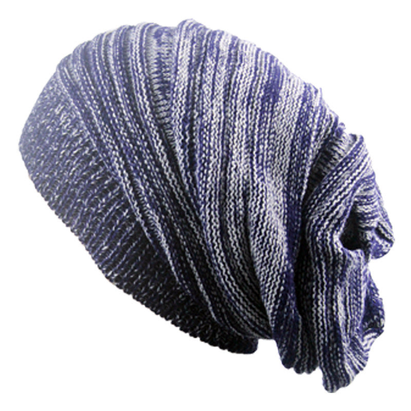 Two-color Melaleuca Pleated Warm Pullover Pile Hat