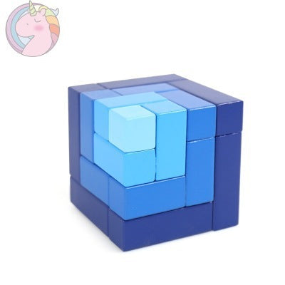 Children's solid wood rainbow blocks