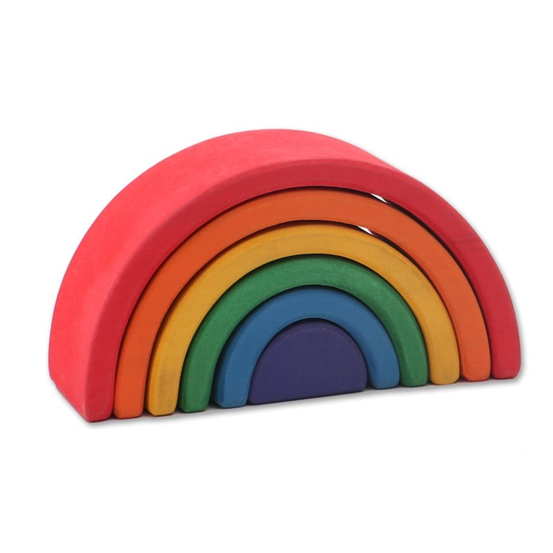 Children's solid wood rainbow blocks