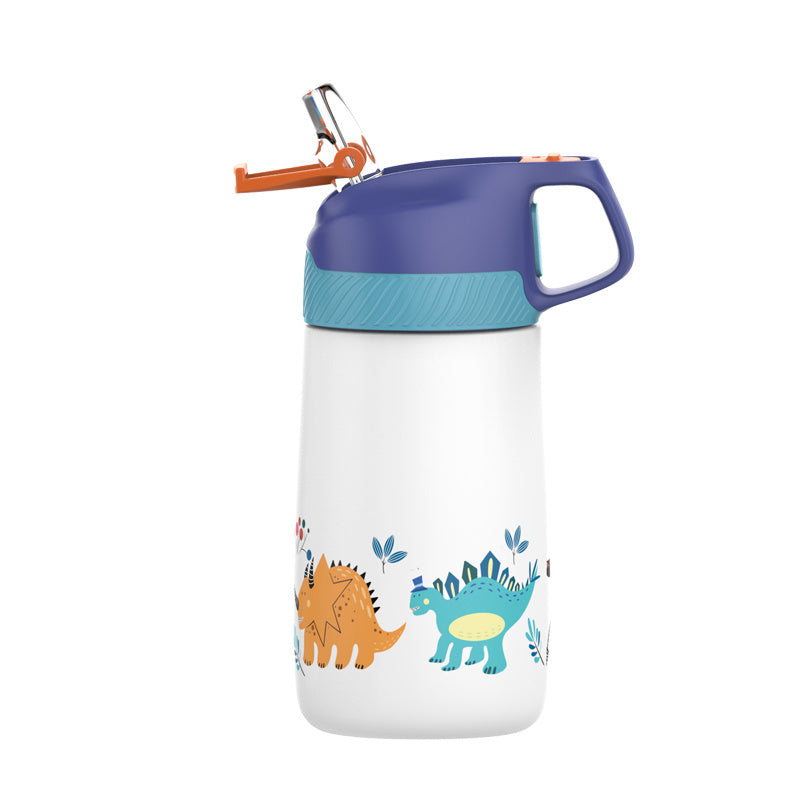 Children's Vacuum Kettle Cute Dinosaur Drawing Thermos