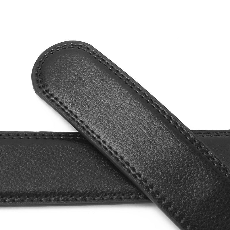 Men's Two-layer Leather Automatic Buckle Cowhide Real Business Casual Belt