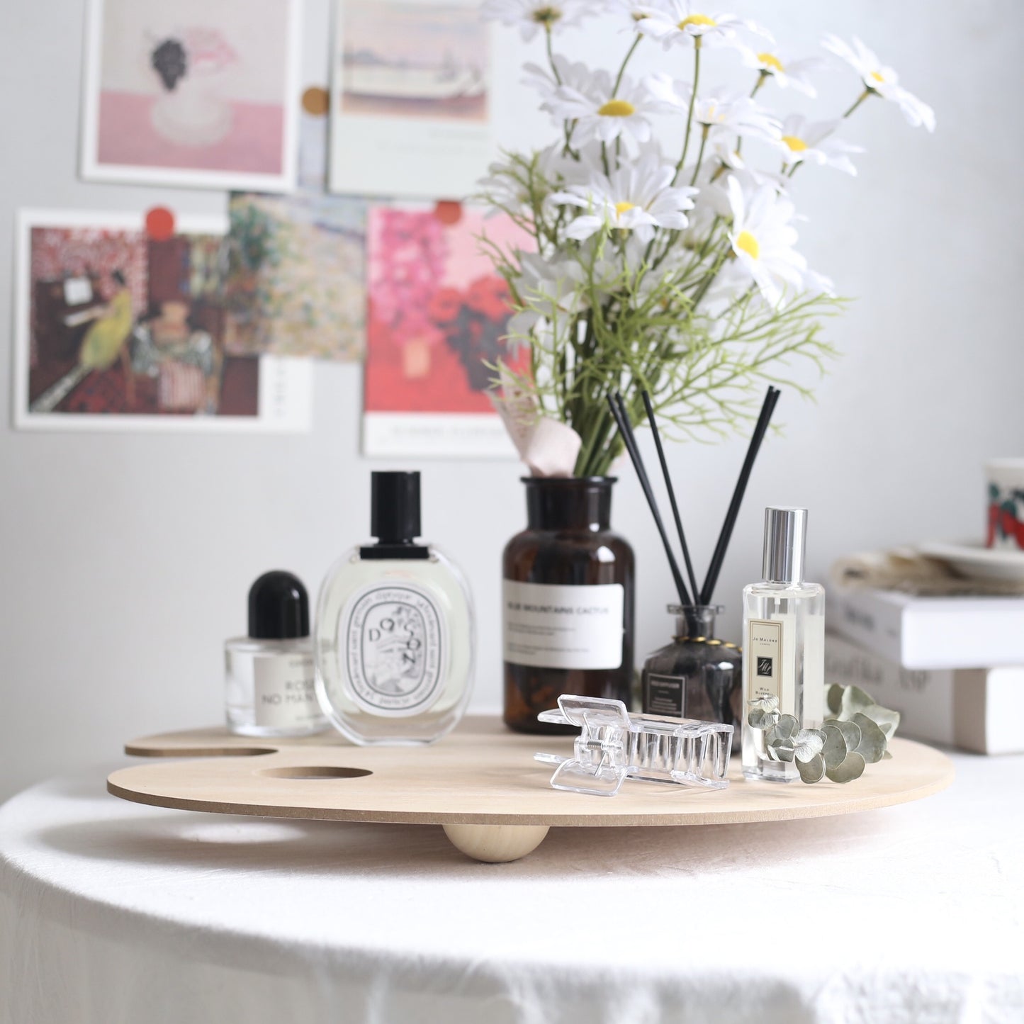 Wooden Tray Palette Shape Tabletop